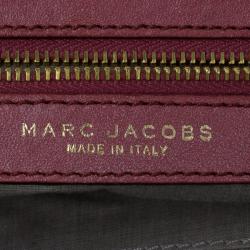 Pre Owned Marc Jacobs Cherry Red Quilted Leather Stam Bag