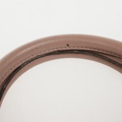 Pre Owned Marc Jacobs Peach Quilted Leather Stam Satchel