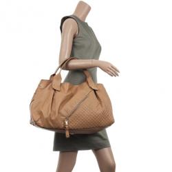 Pre Owned Marc Jacobs Tan Leather Irina Large Tote
