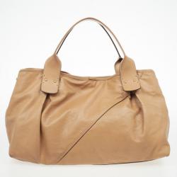 Pre Owned Marc Jacobs Tan Leather Irina Large Tote