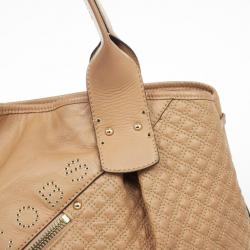 Pre Owned Marc Jacobs Tan Leather Irina Large Tote