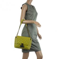 Pre Owned Marc Jacobs Acid Green Baroque Single Large Shoulder Bag