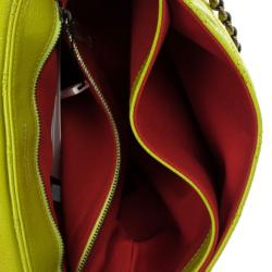 Pre Owned Marc Jacobs Acid Green Baroque Single Large Shoulder Bag