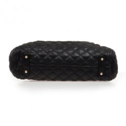 Pre Owned Marc Jacobs Black Quilted Leather Stam Satchel