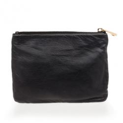 Pre Owned Marc Jacobs Black Leather Two Pocket Clutch 