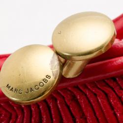 Pre Owned Marc Jacobs Cherry Red Quilted Leather Stam Bag