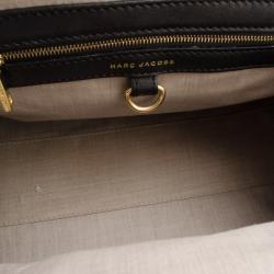 Pre Owned Marc Jacobs Black Quilted Leather Stam Satchel