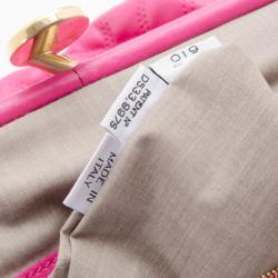 Pre Owned Marc Jacobs Quilted Hot Pink Stam Satchel