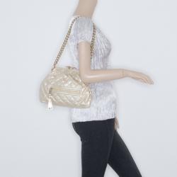 Pre Owned Marc Jacobs Metallic Pale Gold Little Stam