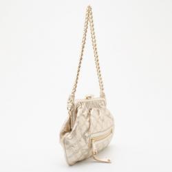 Pre Owned Marc Jacobs Metallic Pale Gold Little Stam