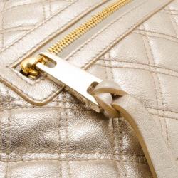 Pre Owned Marc Jacobs Metallic Pale Gold Little Stam