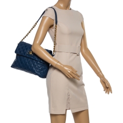 Pre Owned Marc Jacobs Blue Quilted Leather Day to Night Single Shoulder Bag