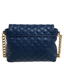Pre Owned Marc Jacobs Blue Quilted Leather Day to Night Single Shoulder Bag