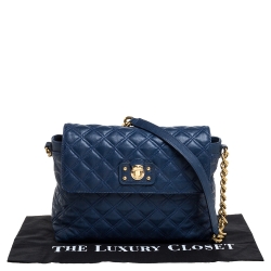 Pre Owned Marc Jacobs Blue Quilted Leather Day to Night Single Shoulder Bag