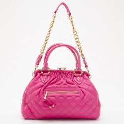 مملوكة مسبقًا Marc Jacobs Quilted Hot Pink Stam Satchel