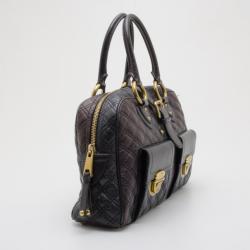 Pre Owned Marc Jacobs Quilted Leather Venetia Satchel Handbag 