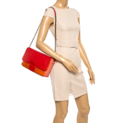 Pre Owned Marc Jacobs Tri Color Leather Brighton Shoulder Bag