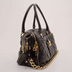 Pre Owned Marc Jacobs Black Quilted Leather Satchel