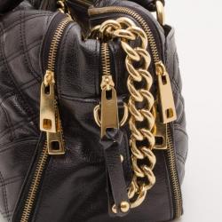 Pre Owned Marc Jacobs Black Quilted Leather Satchel