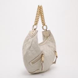 Pre Owned Marc Jacobs Cream Quilted Banana Hobo 