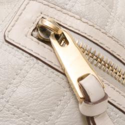 Pre Owned Marc Jacobs Cream Quilted Banana Hobo 