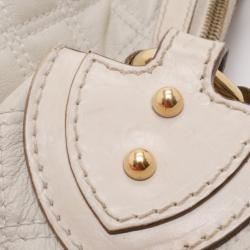 Pre Owned Marc Jacobs Cream Quilted Banana Hobo 