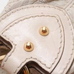 Pre Owned Marc Jacobs Cream Quilted Banana Hobo 