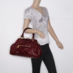Pre Owned Marc Jacobs Burgundy Patchwork Stam