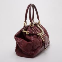 Pre Owned Marc Jacobs Burgundy Patchwork Stam