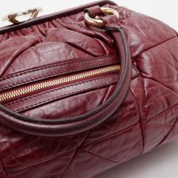 Pre Owned Marc Jacobs Burgundy Patchwork Stam