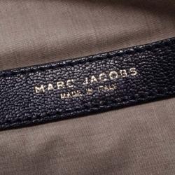 Pre Owned Marc Jacobs Black and Navy Leather Chain Handle Tote