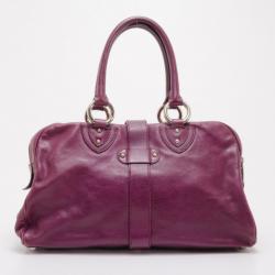 Pre Owned Marc Jacobs Maroon Purple Venetia Tote