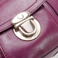 Pre Owned Marc Jacobs Maroon Purple Venetia Tote