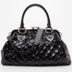 Pre Owned Marc Jacobs Black Patent 'Polished' Stam