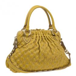 Pre Owned Marc Jacobs Stardust Python Cecillia Studded Leather Satchel