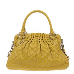 Pre Owned Marc Jacobs Stardust Python Cecillia Studded Leather Satchel