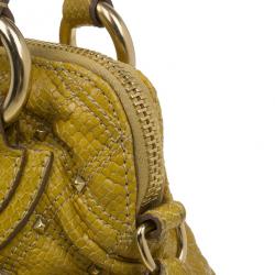 Pre Owned Marc Jacobs Stardust Python Cecillia Studded Leather Satchel