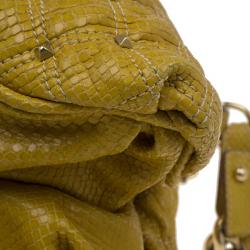 Pre Owned Marc Jacobs Stardust Python Cecillia Studded Leather Satchel