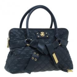 Marc Jacobs Black Quilted Leather Bruna Tote