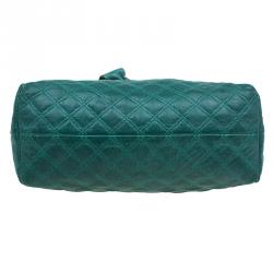 Pre Owned Marc Jacobs Green Quilted Leather Bruna Belted Tote