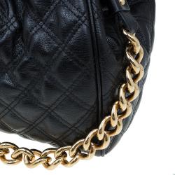 Pre Owned Marc Jacobs Black Quilted Leather Stam Satchel