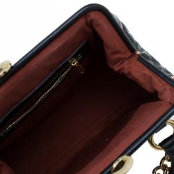 Pre Owned Marc Jacobs Black Quilted Leather Stam Satchel