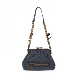 Pre Owned Marc Jacobs Grey Leather Mini Stam Crossbody