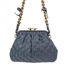 Pre Owned Marc Jacobs Grey Leather Mini Stam Crossbody