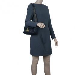 Pre Owned Marc Jacobs Black Leather Baroque Shoulder Bag