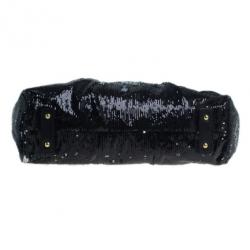 Pre Owned Marc Jacobs Black Sequin Stam Bag