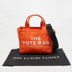 Pre Owned Marc Jacobs Orange Canvas Mini Traveler Tote