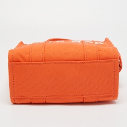 Pre Owned Marc Jacobs Orange Canvas Mini Traveler Tote