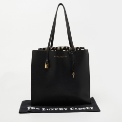Pre Owned Marc Jacobs Black Leather Grind Tote Bag