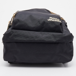 Marc Jacobs Black Nylon and Leather Classic Logo Backpack